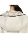 Reseda Hooded Poncho Jacket Ivory - MAX MARA - BALAAN 9