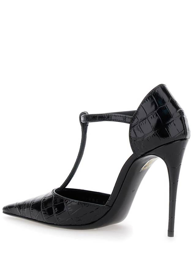 Black Pumps With Stiletto Heel And Croco Print In Leather Woman - DOLCE&GABBANA - BALAAN 3