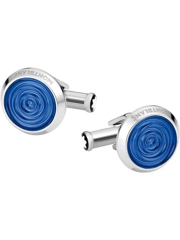 Urban Spirit Cufflinks Silver Blue - MONTBLANC - BALAAN 1