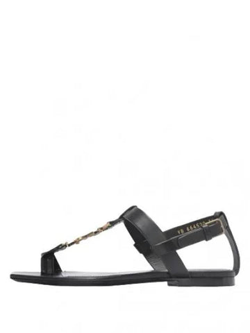 Monogram Cassandra Flat Sandals Women - SAINT LAURENT - BALAAN 1