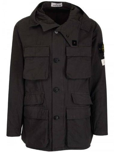 Men's Logo Patch Pocket Detail Jacket Charcoal - STONE ISLAND - BALAAN 1