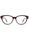 Eyewear Cat Eye Eyeglasses Burgundy - GUCCI - BALAAN.