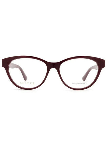 Eyewear Cat Eye Eyeglasses Burgundy - GUCCI - BALAAN.