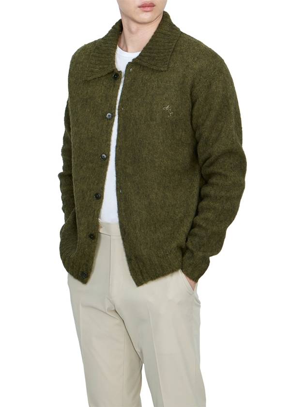 Wool Cardigan Dark Olive - ACNE STUDIOS - BALAAN 6