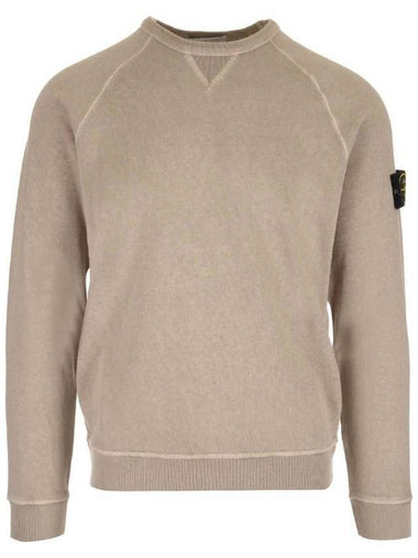 OLD Treatment Wappen Patch Crew Neck Sweatshirt Dove Grey - STONE ISLAND - BALAAN 1