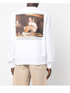 Caravaggio Root Slim Crew Neck Sweatshirt White Black Men's Sweatshirt OMBA057C99FLE0110110 - OFF WHITE - BALAAN 6