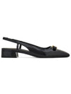 Mini Bow Slingback Heel Black - SALVATORE FERRAGAMO - BALAAN 1