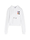 Women's Gradient Crop Hoodie White - OFF WHITE - BALAAN 1