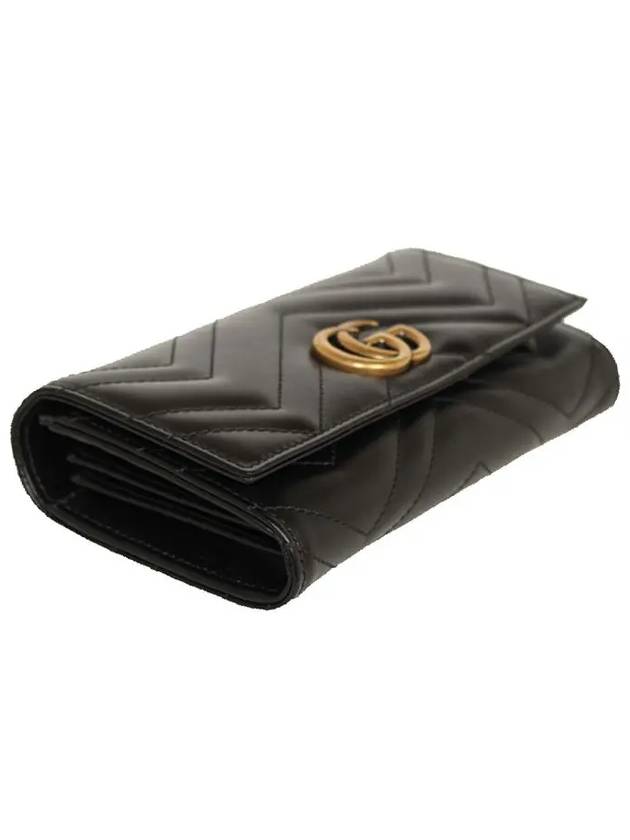 GG Marmont Matelasse Continental Long Wallet Black - GUCCI - BALAAN 4