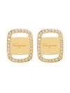 Women's Vara Plate Large Earrings Gold - SALVATORE FERRAGAMO - BALAAN 1