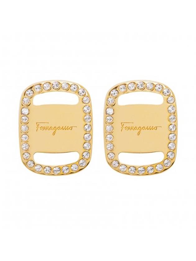 Women's Vara Plate Large Earrings Gold - SALVATORE FERRAGAMO - BALAAN 1