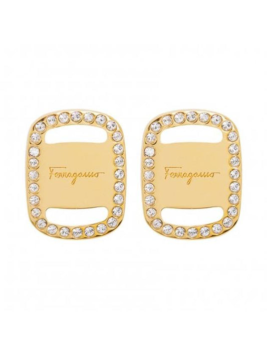 Women's Vara Plate Large Earrings Gold - SALVATORE FERRAGAMO - BALAAN 1