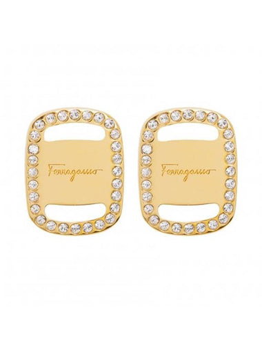 Women's Vara Plate Large Earrings Gold - SALVATORE FERRAGAMO - BALAAN 1