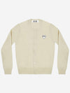 Play Comme des Gar ons Men and Women White Heart Knit Cardigan Natural AX N065 051 3 - COMME DES GARCONS PLAY - BALAAN 1