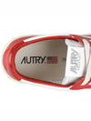 Men's Medalist Low Leather Sneakers White Red - AUTRY - BALAAN 9