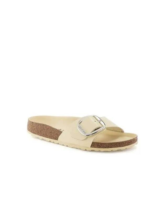 Women Madrid Big Buckle Slippers NARROW Cream - BIRKENSTOCK - BALAAN 1