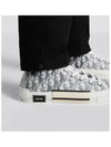 B23 Oblique Canvas High Top Sneakers White Black - DIOR - BALAAN 7