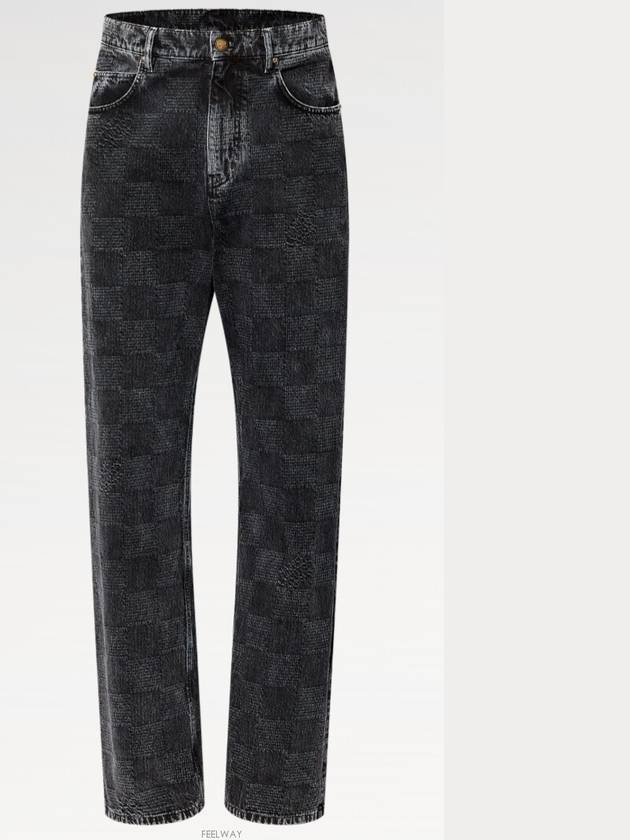 1AFX66 Damier workwear cotton pants - LOUIS VUITTON - BALAAN 5