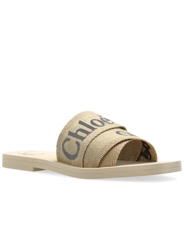 Chloé Slides With Logo, Women's, Beige - CHLOE - BALAAN 4