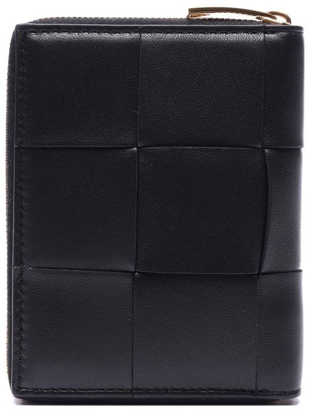 Intrecciato Zip Around Bi-Fold Wallet lack - BOTTEGA VENETA - BALAAN.