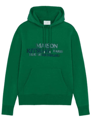 Logo Classic Cotton Hooded Deep Green - MAISON KITSUNE - BALAAN 1