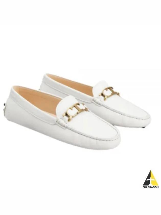 Women's Gommino Leather Driving Shoes White - TOD'S - BALAAN 2