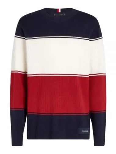 Tommy Hilfiger MILANO COLOURBLOCK CREW NECK MW35651 0GY color block knit - TOMMY HILFIGER - BALAAN 1