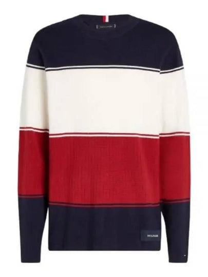 Tommy Hilfiger MILANO COLOURBLOCK CREW NECK MW35651 0GY color block knit - TOMMY HILFIGER - BALAAN 1