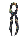 Animal and Floral Print Silk Scarf Black - GUCCI - BALAAN 2