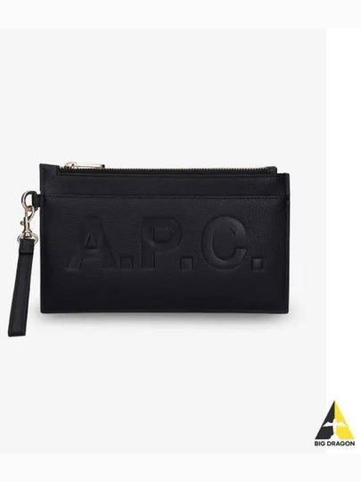 Debossed Logo Pouch Bag Black - A.P.C. - BALAAN 2