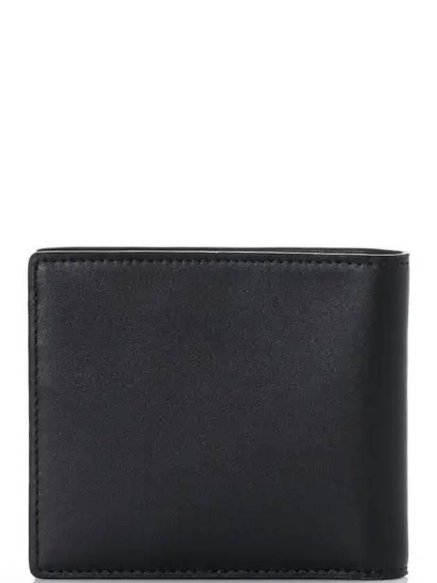 Frontal Logo Leather Half Wallet Black - KENZO - BALAAN 4