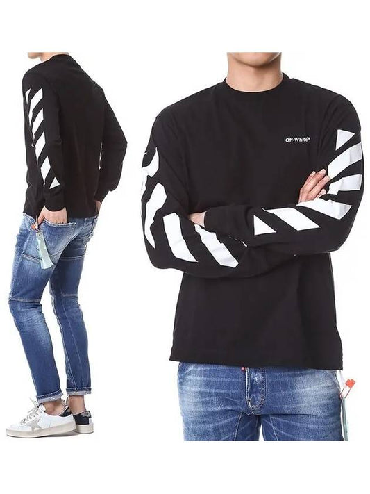 Diag Skate Long Sleeve T-Shirt Black - OFF WHITE - BALAAN 2