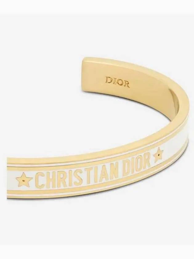 Cord Bangle Bracelet Gold White - DIOR - BALAAN 2