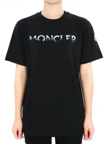 Women s Print Logo Short Sleeve Black 8C00028 829HP 999 270637 1053686 - MONCLER - BALAAN 1