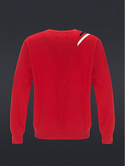 Logo Knitted Sweater Red Stretch Windproof Wool Knit GN30190 - MAHES - BALAAN 2