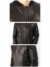 Raglan Aviation Leather Bomber Jacket Black - RICK OWENS - BALAAN 5