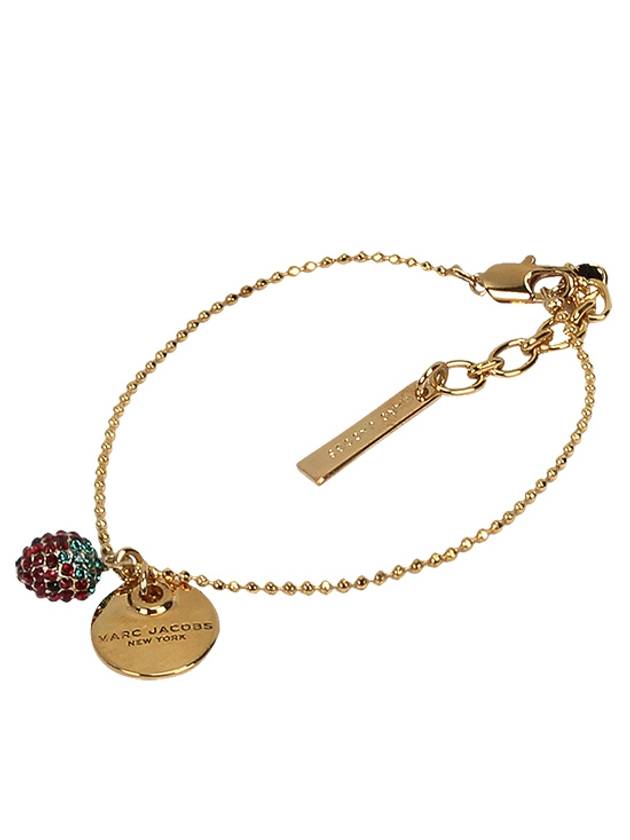 Strawberry Charm Decorated Chain Bracelet Gold - MARC JACOBS - BALAAN 2