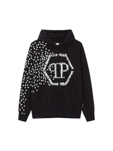 Men s Skull Logo Hooded Sweatshirt Black - PHILIPP PLEIN - BALAAN 1