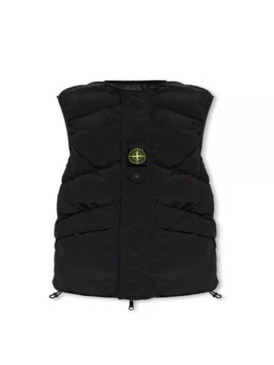 Econyl Reversible Compass Logo Vest Black - STONE ISLAND - BALAAN 2