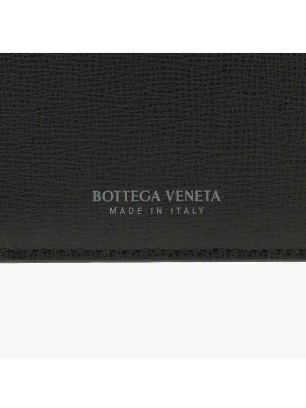 Logo Leather Half Wallet Black - BOTTEGA VENETA - BALAAN 4