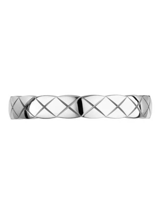 Coco Crush Quilted Ring White Gold - CHANEL - BALAAN 6