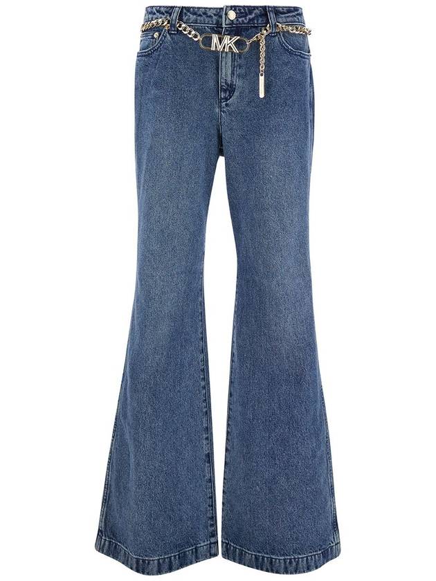 Denim Straight Pants MR49041FAU 913 BLUE - MICHAEL KORS - BALAAN 2