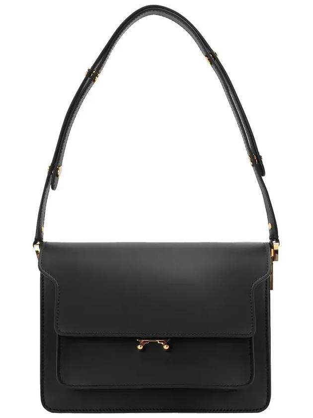 Trunk Medium Calfskin Shoulder Bag Black - MARNI - BALAAN 6