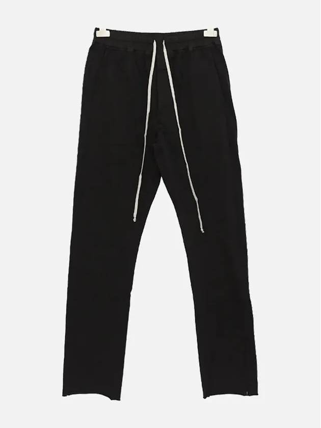 Medium Weight Berlin Drawstring Cotton Track Pants Black - RICK OWENS - BALAAN 3