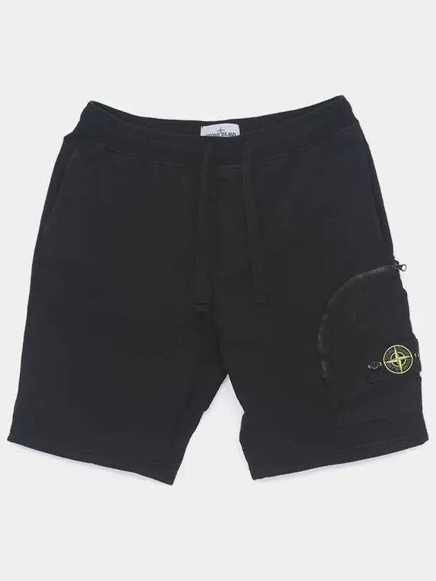 Wapen Logo Cotton Fleece Sweat Shorts Men s K1S156200002 S0123 V0029 - STONE ISLAND - BALAAN 3