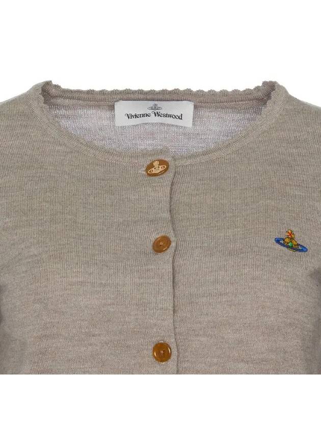 Bea Cropped Cardigan Stone - VIVIENNE WESTWOOD - BALAAN 4