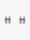 Mini Pop H Earrings Gold Lilas - HERMES - BALAAN 3