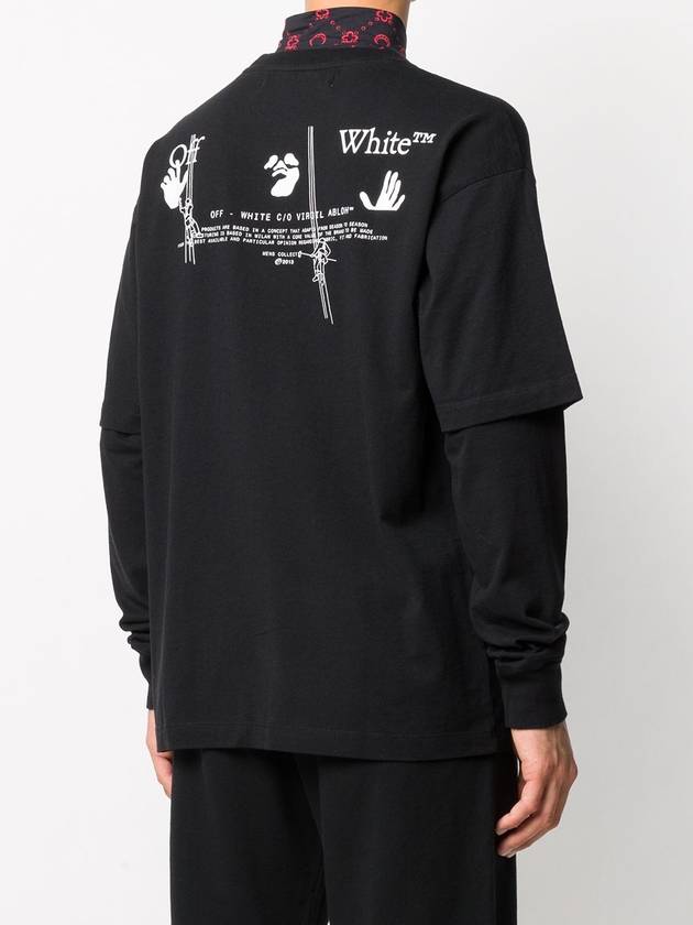 Men's Long Sleeve T-Shirt OMAB022E - OFF WHITE - BALAAN 5