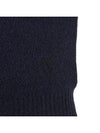 Heart Logo Cashmere Turtleneck Navy - AMI - BALAAN 9