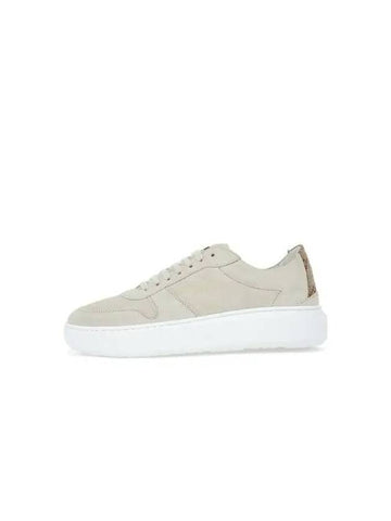 Women s Logo Patch Suede Sneakers Beige 270148 - HERNO - BALAAN 1